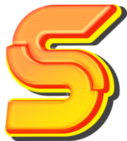 Letter S, Technology 3D Font Alphabet png