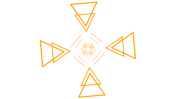 a triangle with a cross in the middle of it png