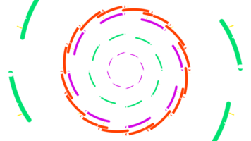 a circular pattern with different colors on it png