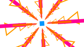 a colorful geometric pattern with a square in the center png