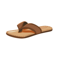 Beach slippers isolated on a transparent background. illustration. png