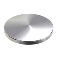 3d render of round button isolated on transparent background with clipping path png