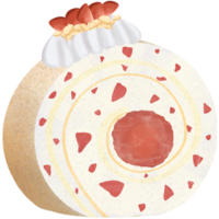 cake with icing and cherry png