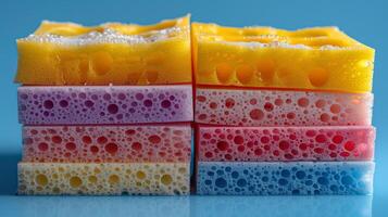 Close Up of Soap Cubes on Table photo