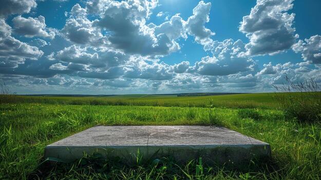 Single Stone in Field photo