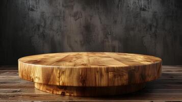 Wooden Cutting Board on Table photo
