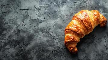 Croissant on Table photo