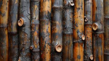 Close Up of Multiple Bamboo Sticks photo