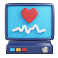 electrocardiogram 3d icon png