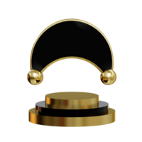 3d Classy Gold Podium Element png