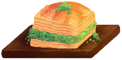Baklava in pixel art style png