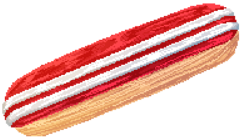 Eclair in pixel art style png