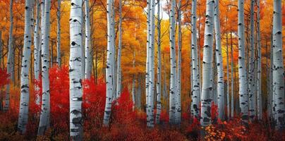 Aspen Trees in Autumn Foliage, Colorado photo