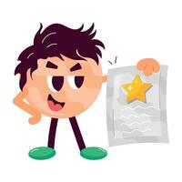 Check this flat sticker of result card vector