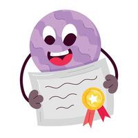 A handy flat sticker of winner certificate vector