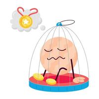 Check this flat sticker of freedom dream vector