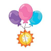 A scalable flat sticker of success celebration vector