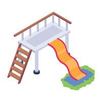 Handy isometric icon of a playground slide vector