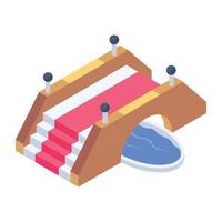 Check out this isometric icon of river bridge vector