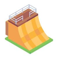 Check out this isometric icon of halfpipe vector