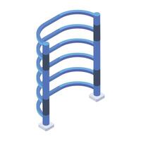 Ready to use isometric icon of playground bars vector