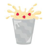 Check out this flat sticker of drink splash vector
