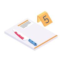 An isometric icon of murder file vector