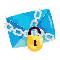 A well-designed flat sticker of secure mail vector
