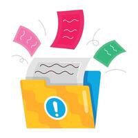 Check out flat sticker of folder error vector