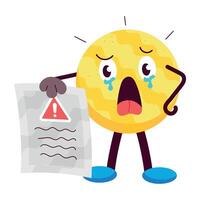 Check out flat sticker of letter error vector