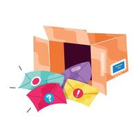 Ready to use flat sticker of mail archive vector