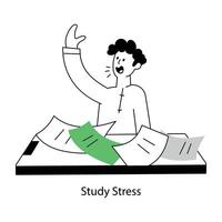 A linear mini illustration of study stress vector