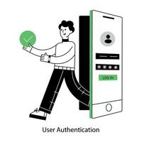 A linear mini illustration of user authentication vector