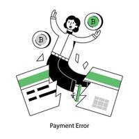 A customizable linear mini illustration of payment error vector