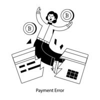 A customizable linear mini illustration of payment error vector