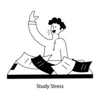 A linear mini illustration of study stress vector