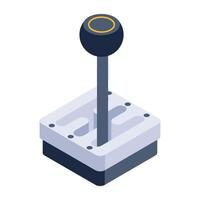 Handy isometric icon of a car gearbox vector