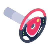 Check out isometric icon of a steering wheel vector
