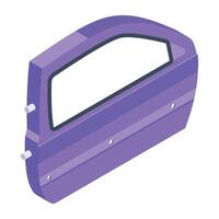 Latest isometric icon of a car door vector