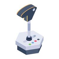 Scalable isometric icon of a gear stick vector