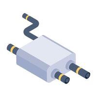 Check out isometric icon of an exhaust system vector