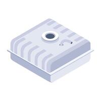 Handy isometric icon of a fuel tank vector