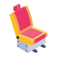 Download isometric icon of a car seat vector