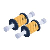 Check out isometric icon of fuel filters vector