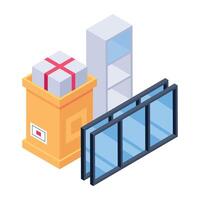 Check out isometric icon of packing items vector