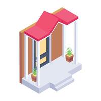 Latest isometric icon of a threshold vector