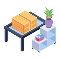 Ready to use isometric icon of lounge furniture vector