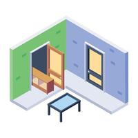 Modern isometric icon of household shifting vector