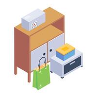 Get this isometric style icon of storage boxes vector