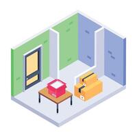 Check out isometric icon of relocation vector